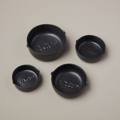 Custom Be Home Brampton Nested Stoneware Measuring Cups - Black - Cups