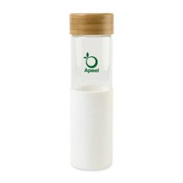 Custom Aviana Journey Glass Bottle - 20 Oz - White