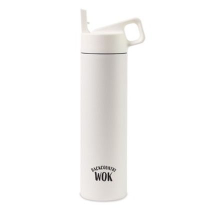 Custom MiiR Vacuum Insulated Wide Mouth Leakproof Straw Lid Bottle - 20 Oz. - White Powder 