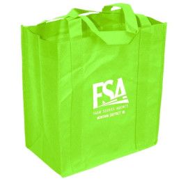 The Shopper Tote with Logo - Lime