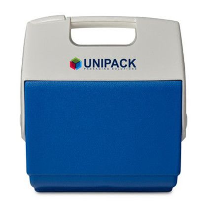Custom Igloo Playmate Pal 7 Qt Cooler - White-Majestic Blue (Added Fee for Full Color Imprint/Multiple Imprint Colors)