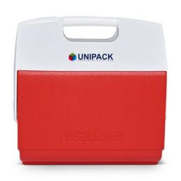 Custom Igloo Playmate Elite 16 Qt Cooler - White-Red Star (Added Fee for Full Color Imprint/Multiple Imprint Colors)