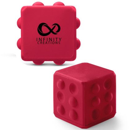 Custom Push Pop Bubble Cube Fidget Sensory Toy - Red Custom Push Pop Bubble Cube Fidget Sensory Toy - Red