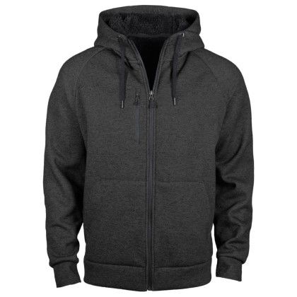 Custom Shag Zip Up Jacket - Black