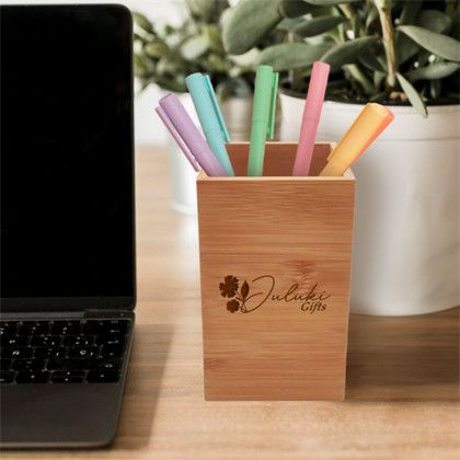 Custom  Bamboo Box Holder - In Use