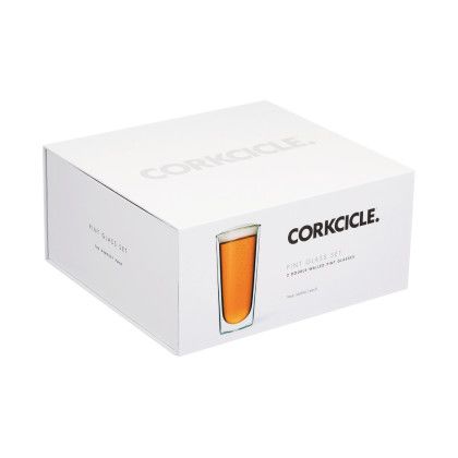 Custom CORKCICLE Pint Glass Set (2) - Box Closed