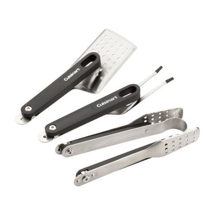 Custom Cuisinart Outdoors 4-Piece Folding Grill Tool Set - Tools Out