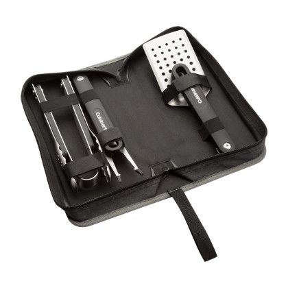 Custom Cuisinart Outdoors 4-Piece Folding Grill Tool Set - Case Open