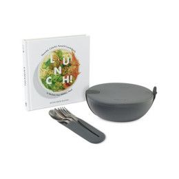 Custom W&P Power Lunch & Book Bundle - Charcoal