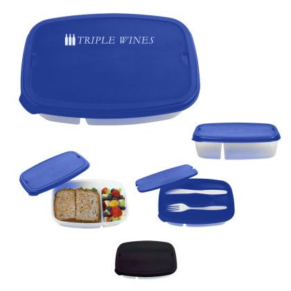 Custom 2 Section Lunch Container | Customizable Lunch Box in Bulk