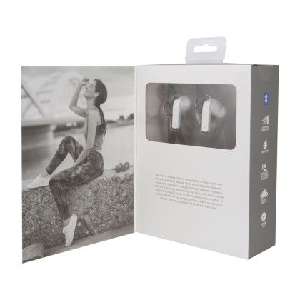 Custom iLive Truly Wireless Earbuds with Active Noise Canceling - White - Box