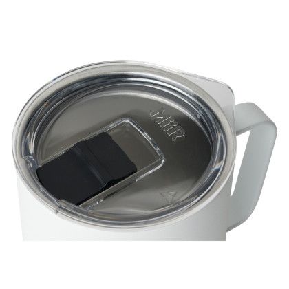 Custom MiiR Camp Cup Gift Set - White Powder - Top View of Lid Custom MiiR Camp Cup Gift Set - White Powder - Top View of Lid