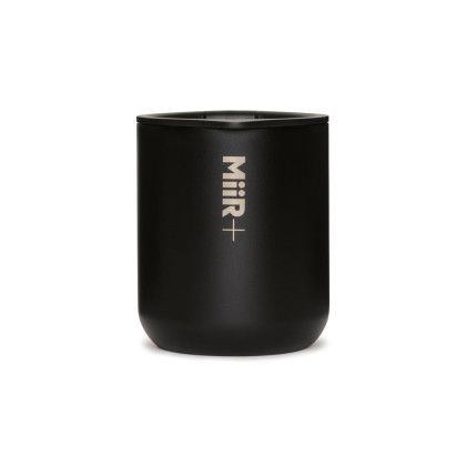 Custom MiiR Climate+ Tumbler - 12 Oz. - Black Powder  - Back View with MiiR Logo