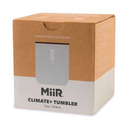 Custom MiiR Climate+ Tumbler - 12 Oz. - Silver Satin - Box