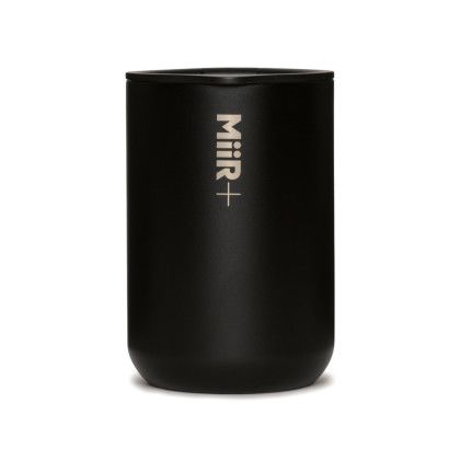 Custom MiiR Climate+ Tumbler - 16 Oz. - Black Powder  - Back View with MiiR Logo