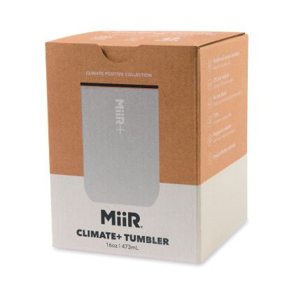 Custom MiiR Climate+ Tumbler - 16 Oz. - Silver Satin  - Box