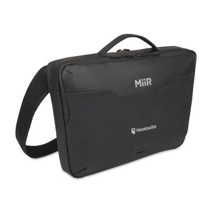 Custom MiiR Olympus 2.0 8L Messenger Bag - Black - Side View