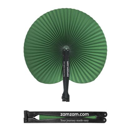 Custom Accordion Paper Fan - Green