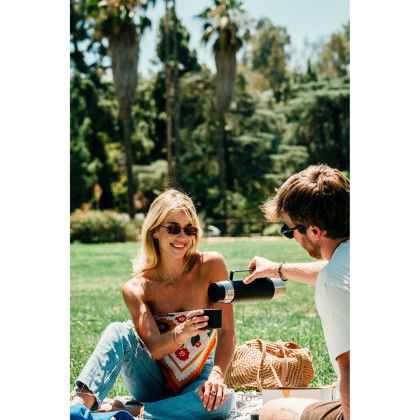 Custom MiiR Tomo 33 Oz. Vacuum Flask- Black Powder - In Use