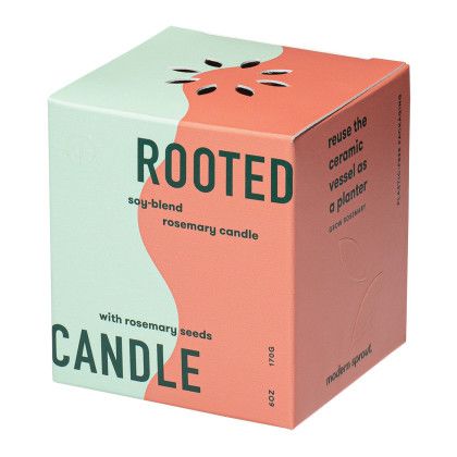 Custom Modern Sprout Rooted Candle - Sienna/Rosemary - Front of Box