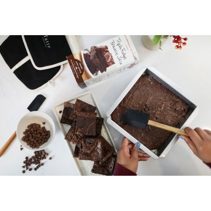 Custom La Cuisine Silicone Baking Utensils - Black - In Use