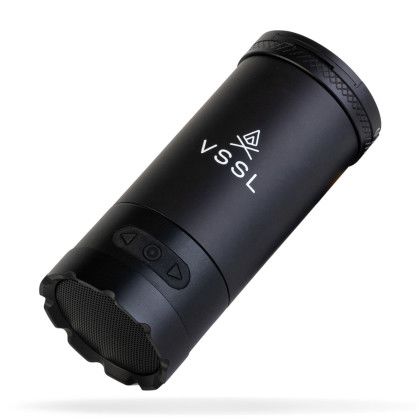 Custom VSSL Mini Stash Speaker - Black - Top Cap Off