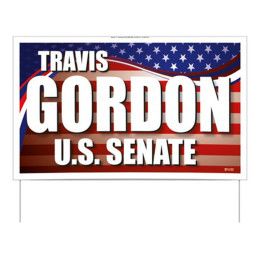 Custom Double-Sided Yard Sign 16" x 26" With Wire Frames Full Color