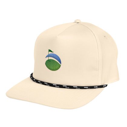 Custom Stroke Play Rope Cap - Khaki with Black