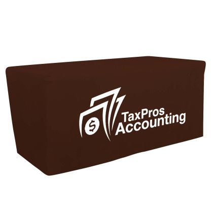 Custom 6' Fitted Table Throw - Brown