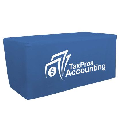 Custom 6' Fitted Table Throw - Cobalt