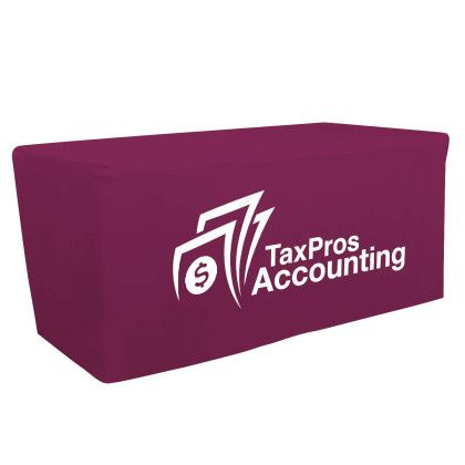 Custom 6' Fitted Table Throw - Mulberry