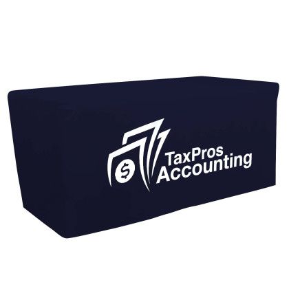 Custom 6' Fitted Table Throw -  Navy