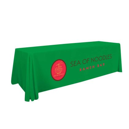 Custom Standard Full Color 8' Table Throw - Emerald