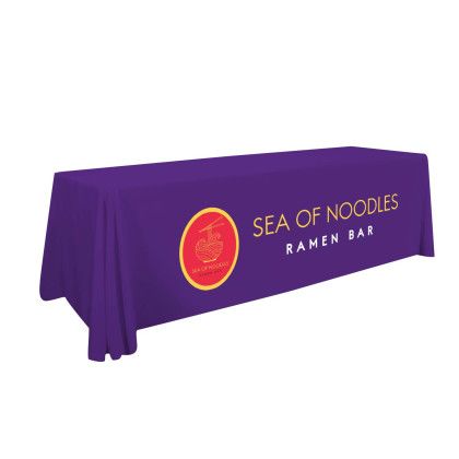 Custom Standard Full Color 8' Table Throw - Grape