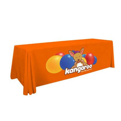 Custom Standard Full Color 8' Table Throw - Orange
