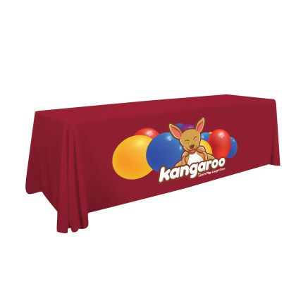 Custom Standard Full Color 8' Table Throw - Red