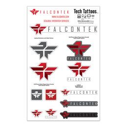Custom Tech Tattoo Custom Shapes 7" x 11" Sheet White Vinyl 