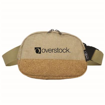 Custom Sustainable Cork - RPET Everywhere Belt Bag - Fanny Pack - Front Custom Sustainable Cork - RPET Everywhere Belt Bag - Fanny Pack - Front