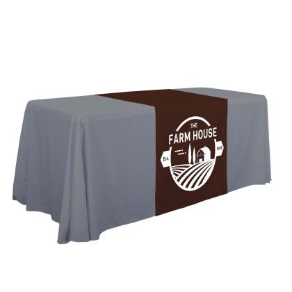 Custom Standard Table Runner - 28" Full Color - Brown