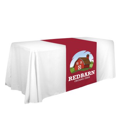 Custom Standard Table Runner - 28" Full Color- Red