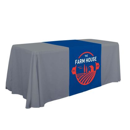 Custom Standard Table Runner - 28" Full Color - Royal Blue