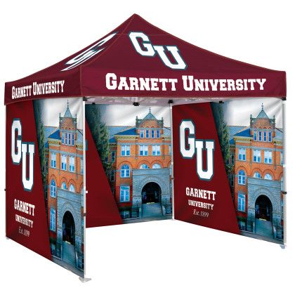 Custom 10' Heavy Duty Tent with Three Full Double Sided Walls