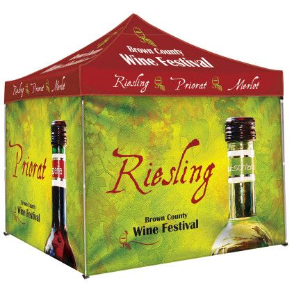 Custom 10' Square Tent With Three Full Double Sided Walls - Back View