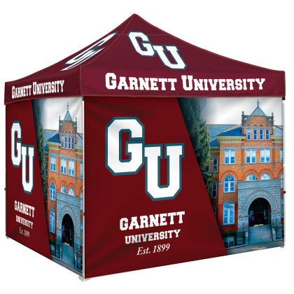 Custom 10' Heavy Duty Tent with Three Full Walls - Back View