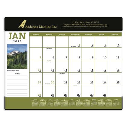 Scenic Desk Pad Calendar Promotion - Black Scenic Desk Pad Calendar Promotion - Black