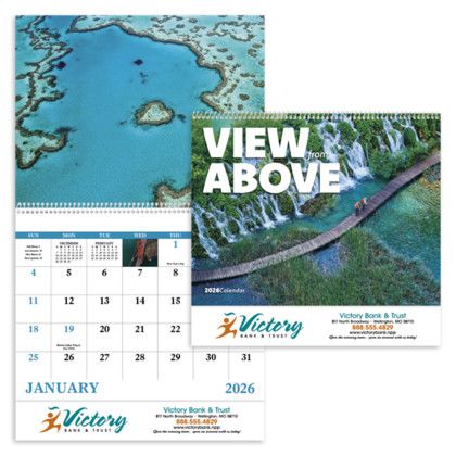Custom View from Above Calendar - Spiral Custom View from Above Calendar - Spiral