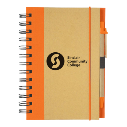 Custom Notebook & Pen Set - Orange Custom Notebook & Pen Set - Orange