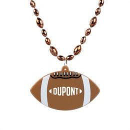 Football Medallion With Football Beads with Logo