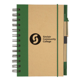 Custom Notebook & Pen Set - Dark Green