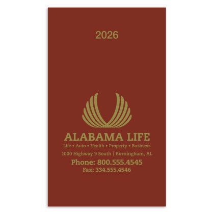 Leatherette Weekly Pocket Planner With Imprint Red